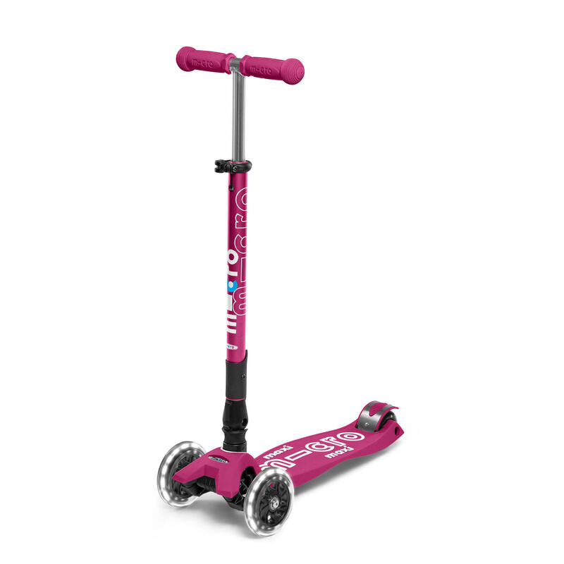 Trottinette enfant Maxi  Deluxe pliable Baie Rouge LED