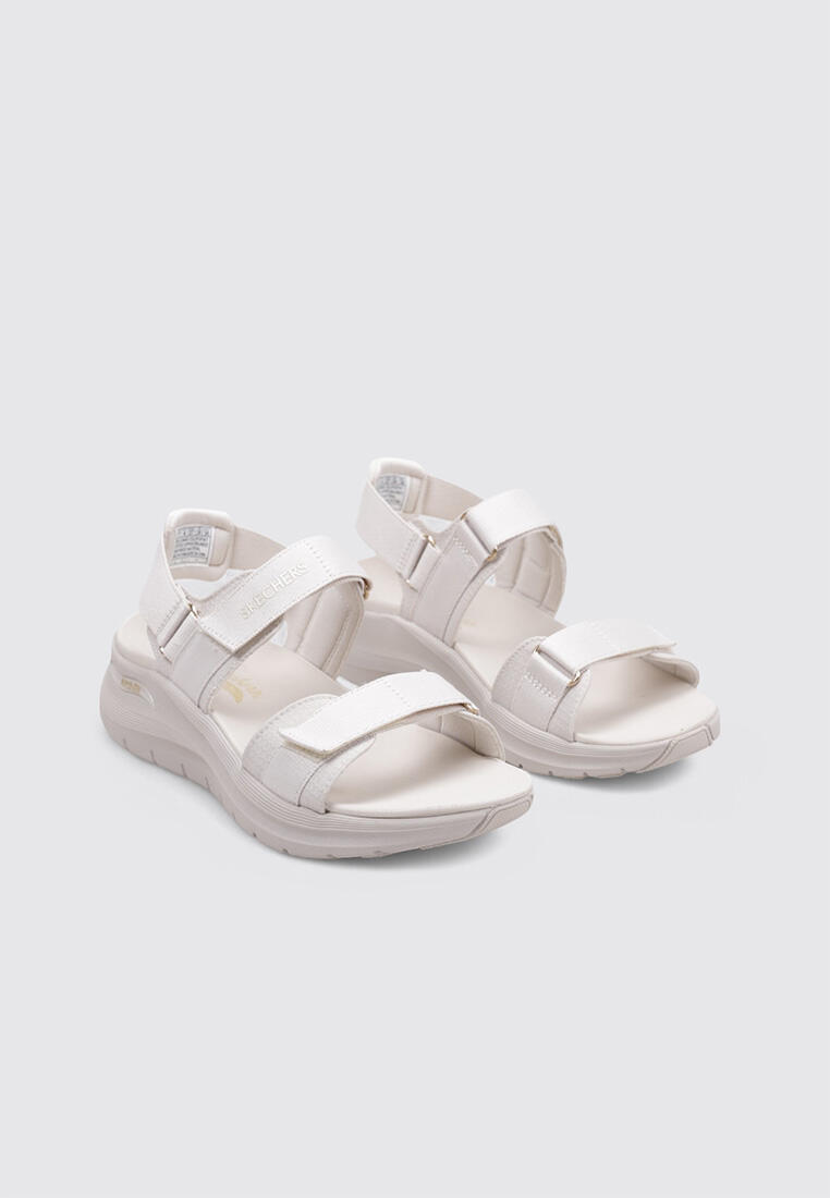 Sandali Bassi Donna Skechers  Beige 2/5