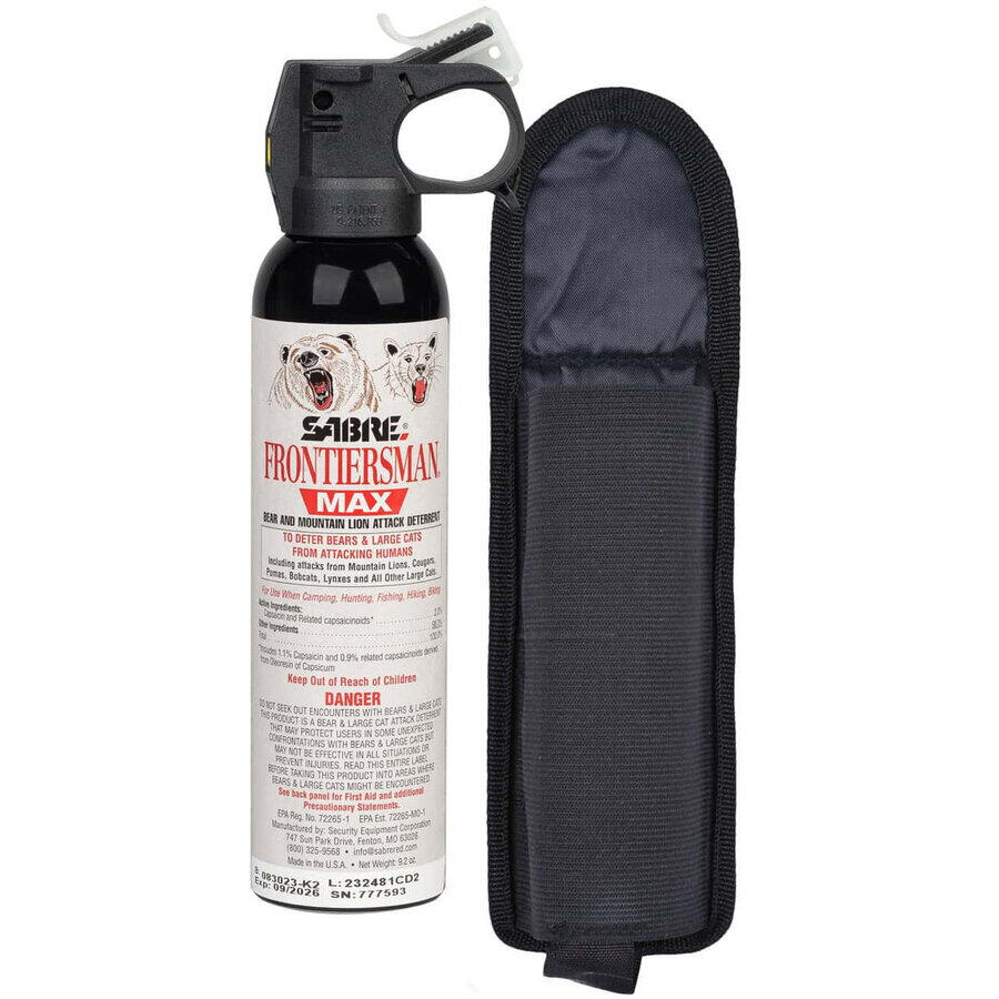 Spray urs autoaparare Sabre Frontiersman max cu husa inclusa