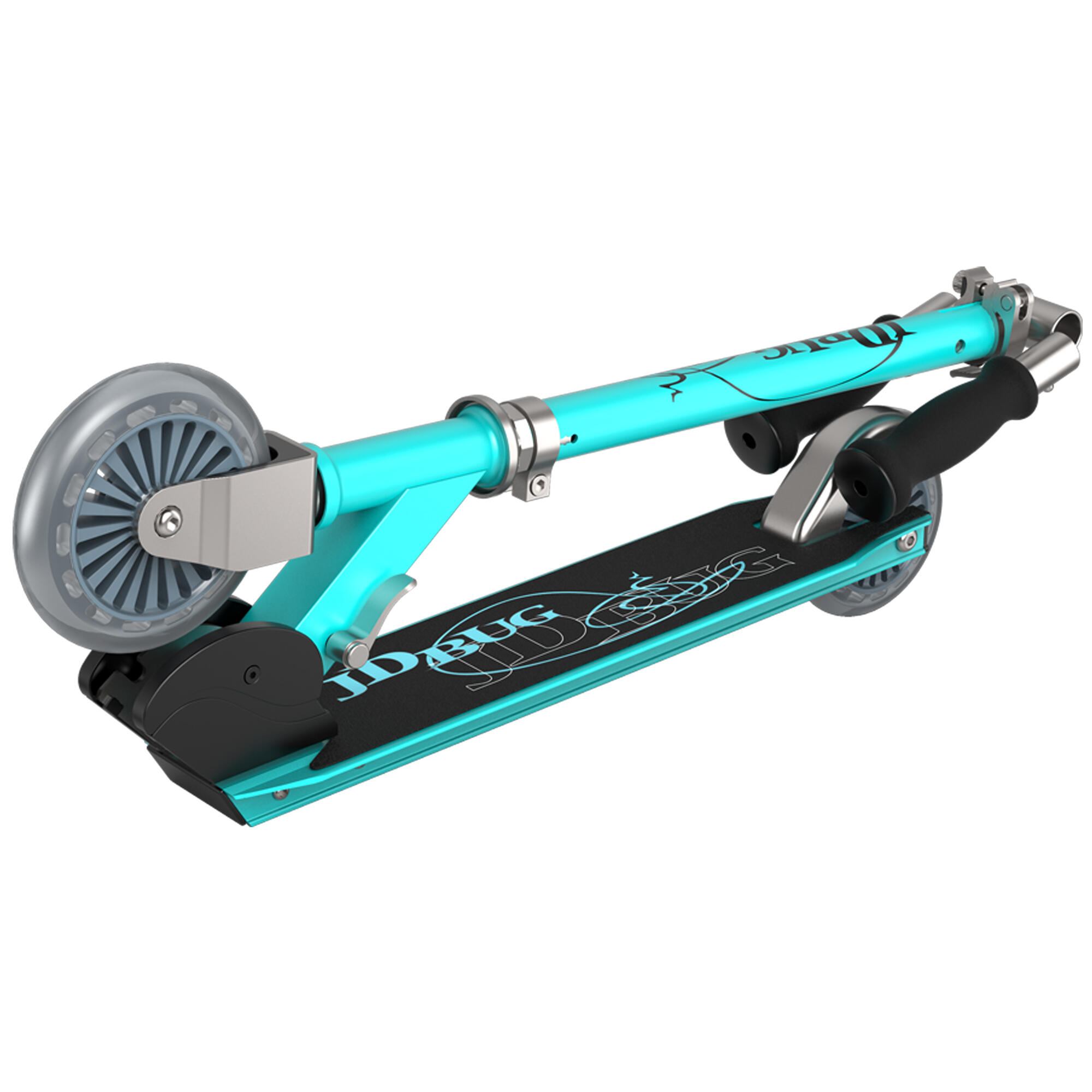 JD BUG CLASSIC STREET FOLDING CHILDRENS SCOOTER – AGED 6+ - TEAL MATT 2/6