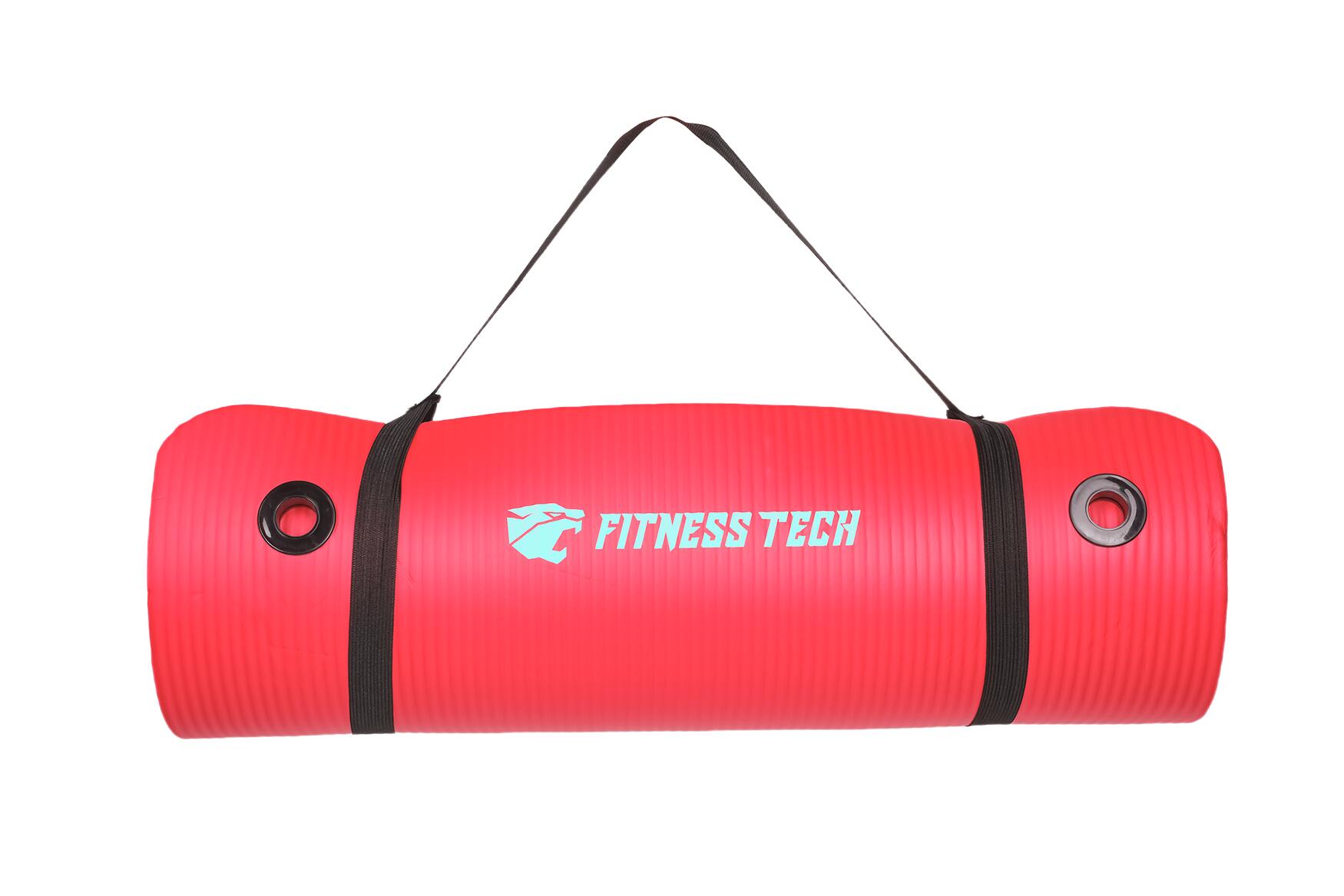 Tapete yoga rojatroquelado 183x60x1,5cm fitness tech