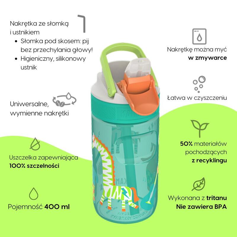 Dětská láhev na vodu Lagoon 400 ml Disco Zoo