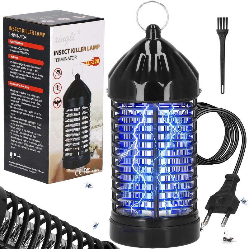 Lampa owadobójcza na komary, muchy, ćmy UV 3W na biwak, kemping