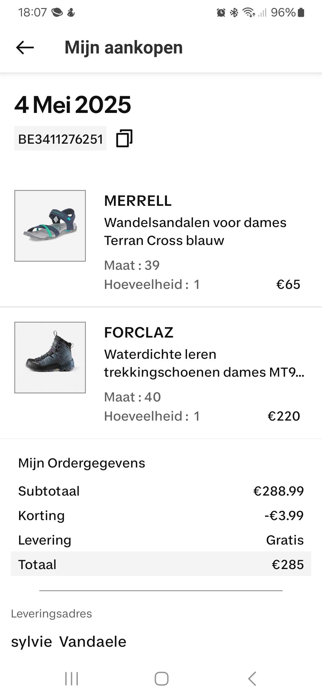 Entre Particuliers - Chaussures de trekking en cuir imperméable Forclaz 4/4