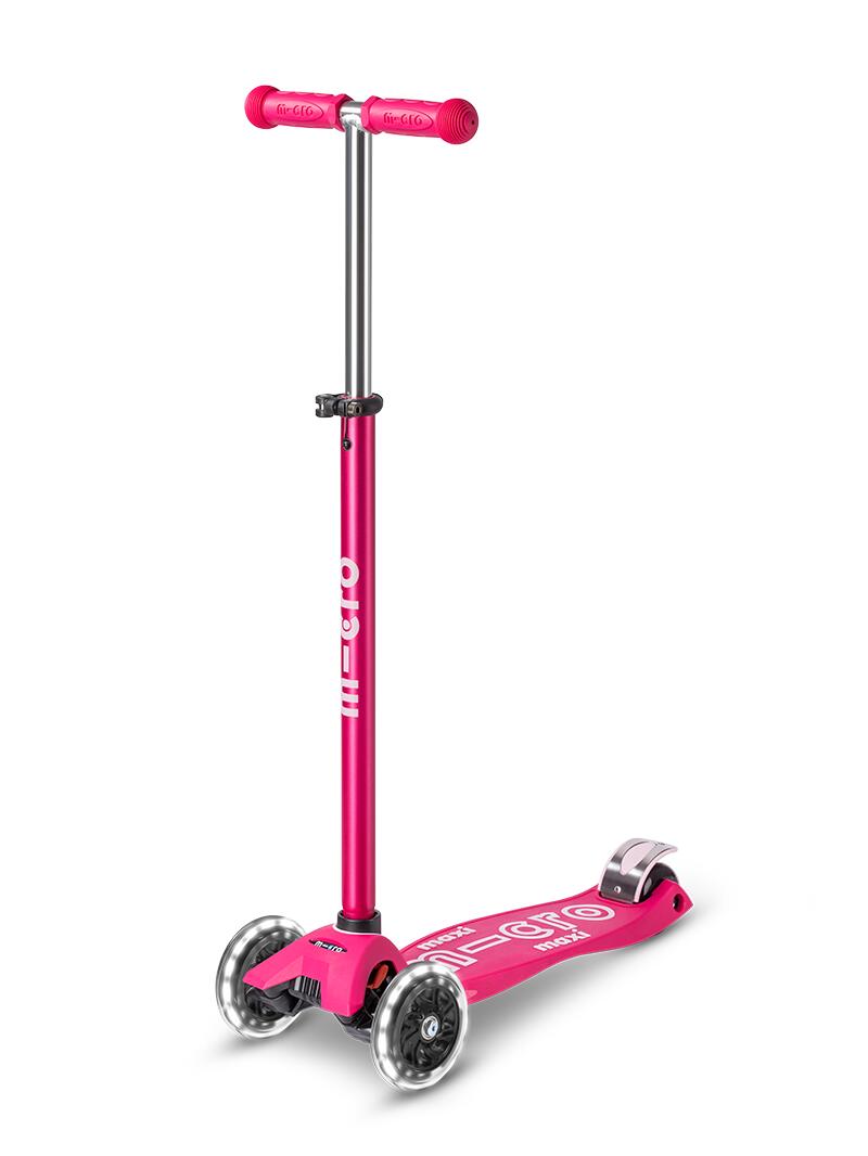 Trotinete infantil micro maxi deluxe led rosa