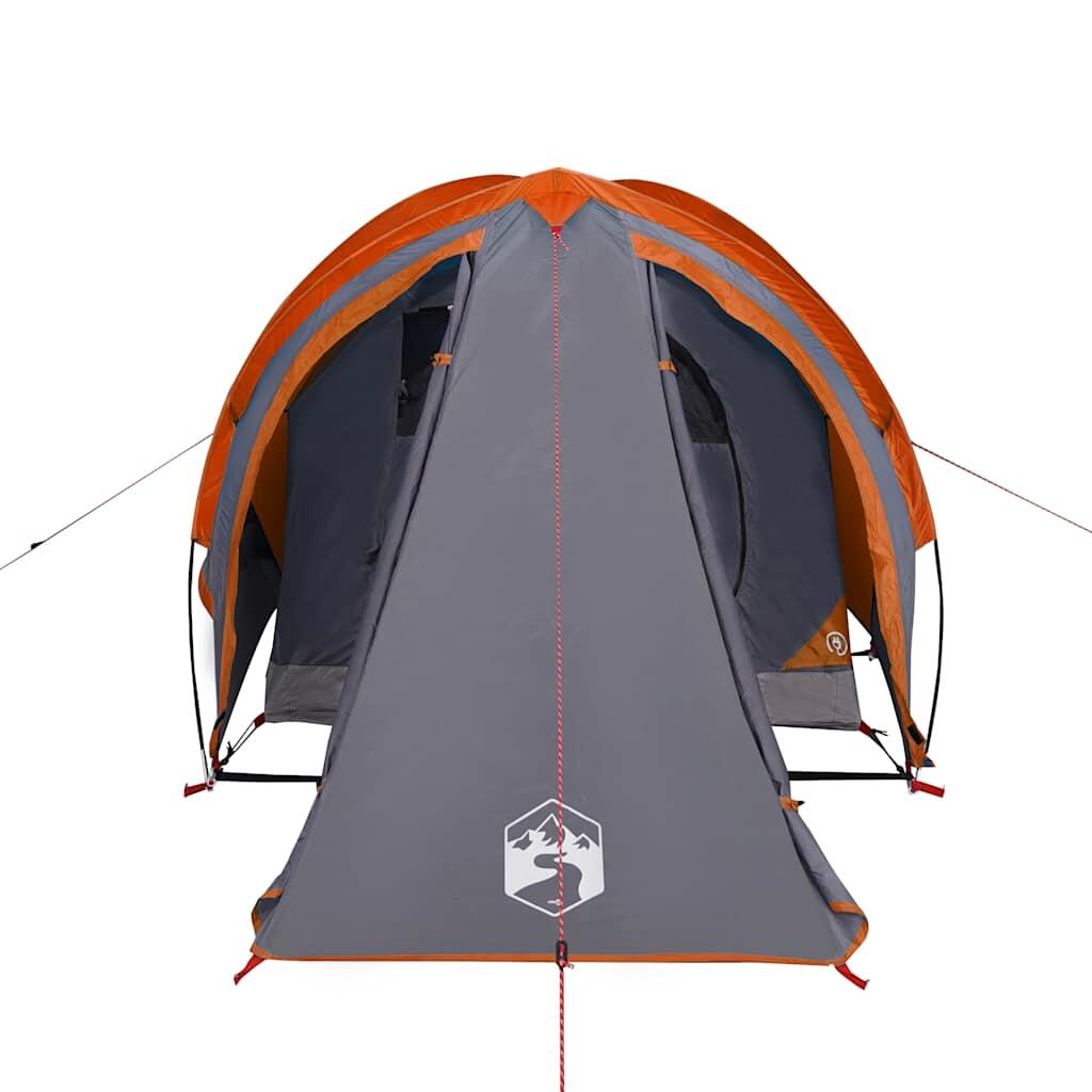 Vidaxl Koepeltent voor 2 Personen - Waterdicht Grijs en Oranje 5/7