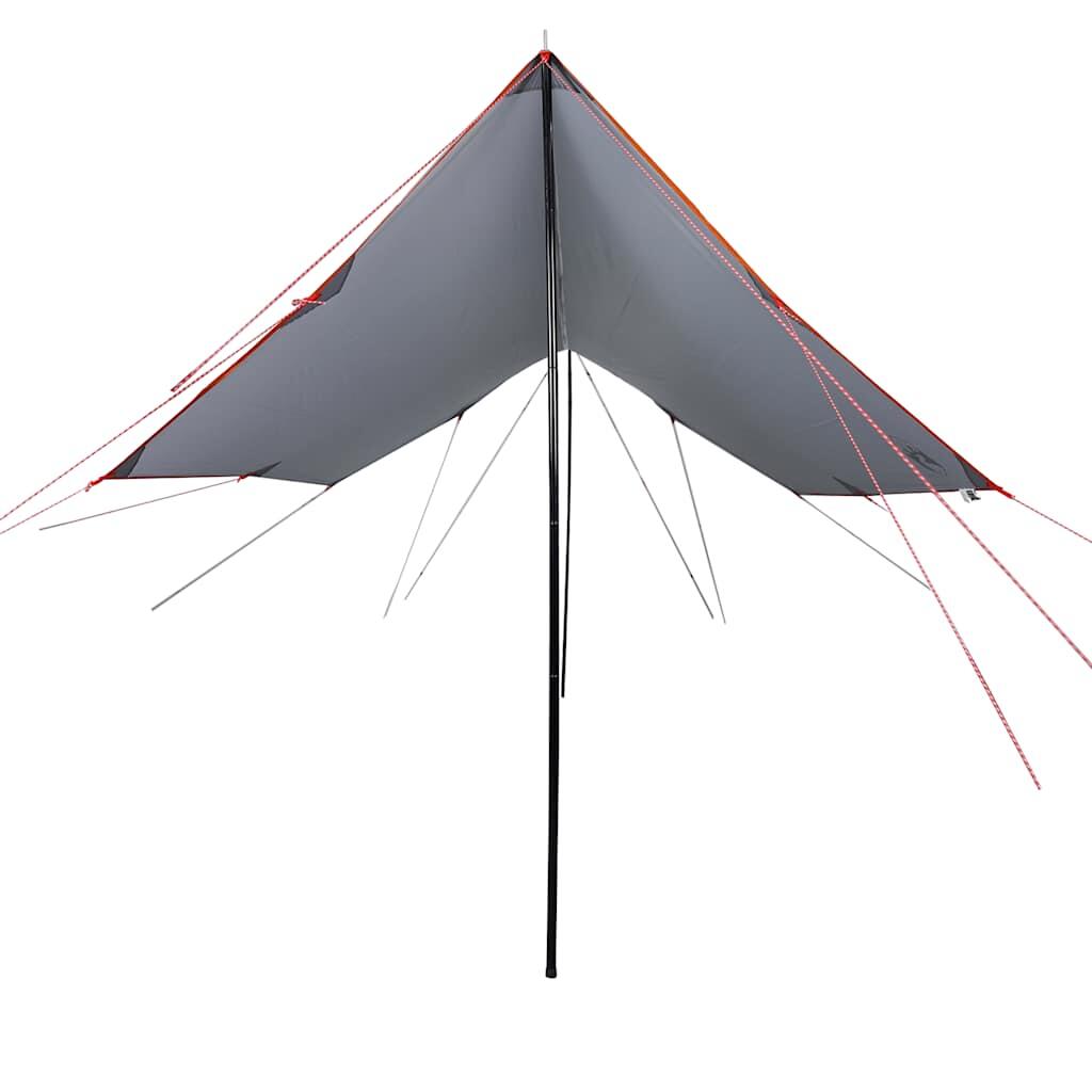 Wasserdichter Camping-Baldachin 460x305x210 cm in Grau und Orange 3/7