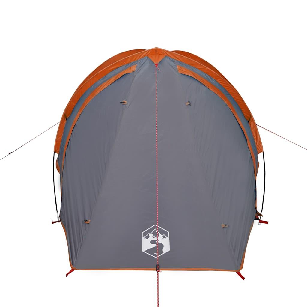 Vidaxl Koepeltent voor 2 Personen - Waterdicht Grijs en Oranje 6/7