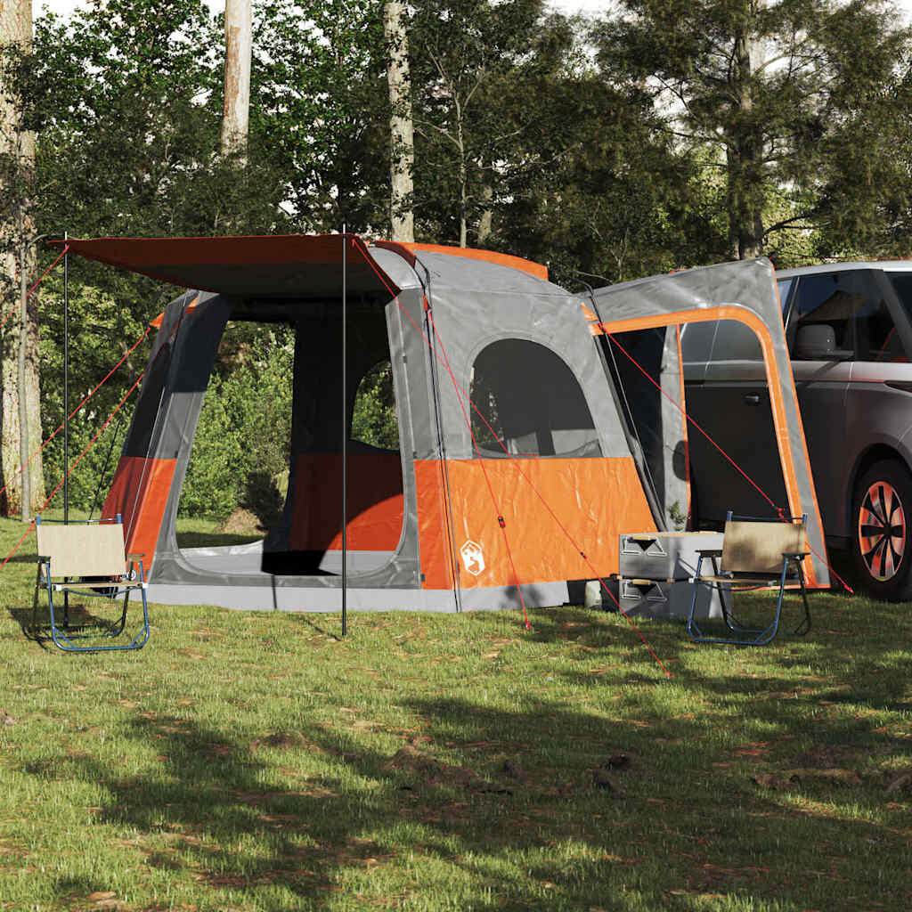 Vidaxl Carpa para 4 Personas Impermeable en Gris y Naranja 4/7