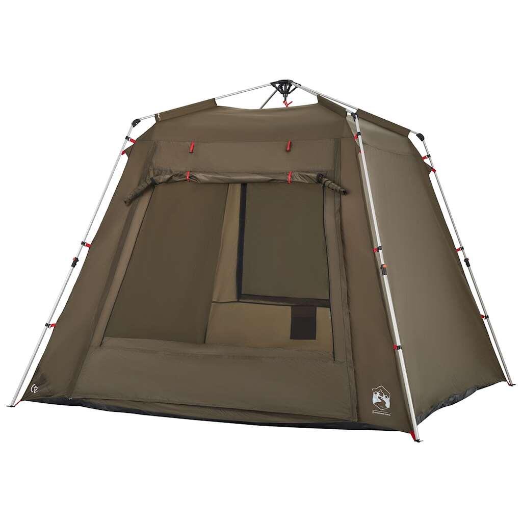 Tente de pêche VidaXL 4 personnes montage rapide olive 6/7