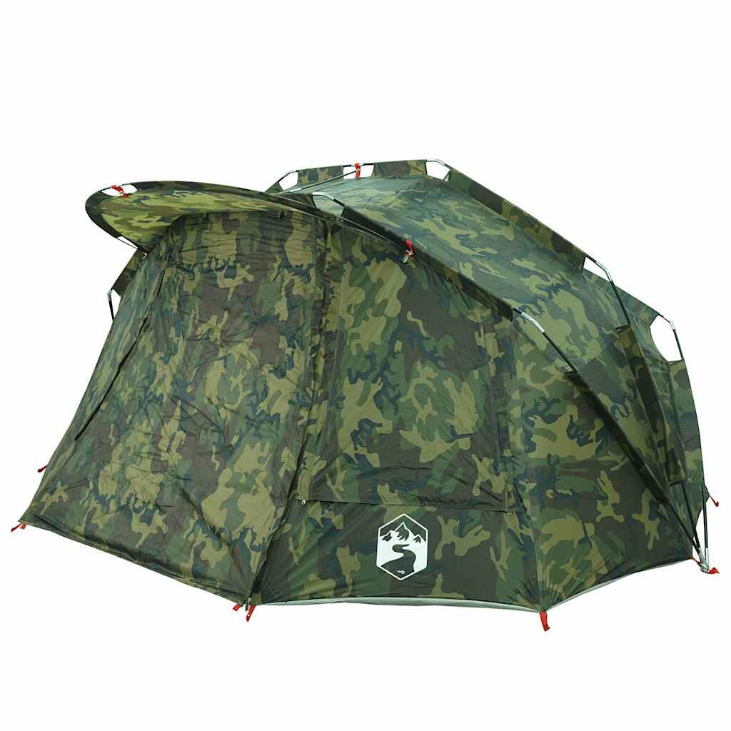 VidaXL Tenda da pesca 5 persone impermeabile camouflage 5/7