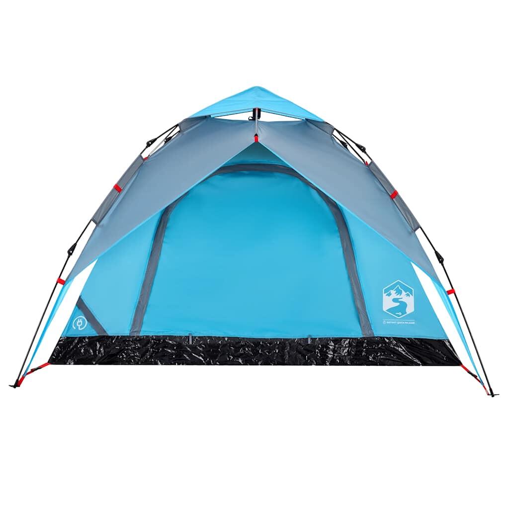 VidaXL Tente Dôme 4 Personnes - Système de Montage Rapide, Bleu 6/7