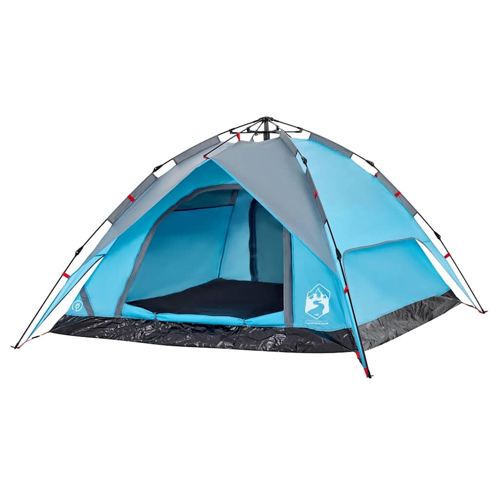 VidaXL Tente Dôme 4 Personnes - Système de Montage Rapide, Bleu 5/7