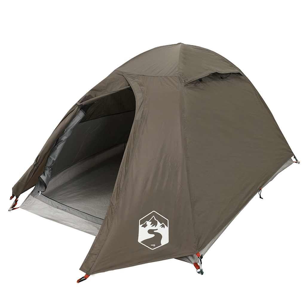 Tenda a cupola VidaXL 2 posti impermeabile marrone 4/7