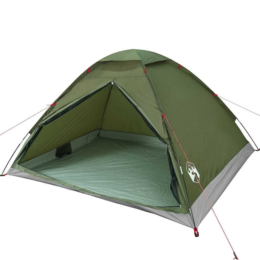 VidaXL Tenda a Cupola 4 Posti Impermeabile Verde Oliva. 4/7