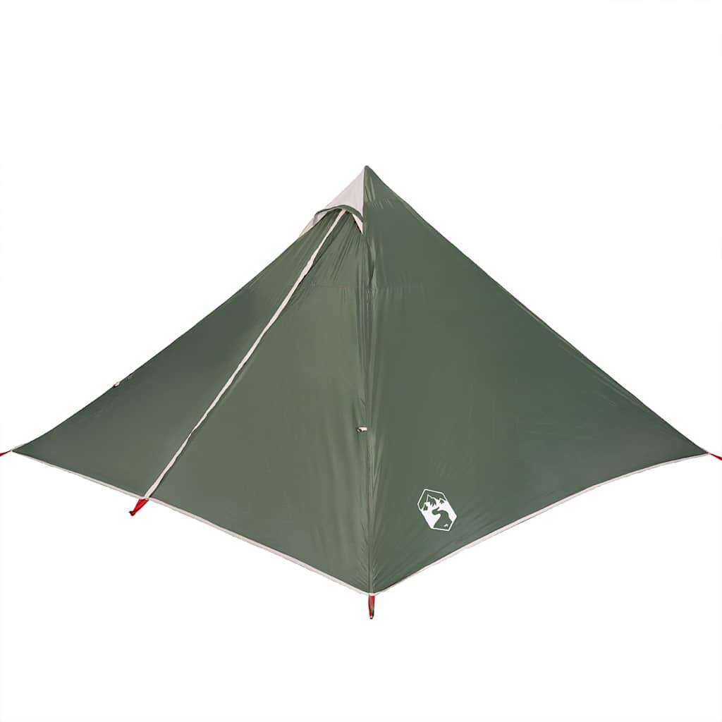 VidaXL Tente Tipi Familiale pour 7 Personnes - Étanche Verte 4/7