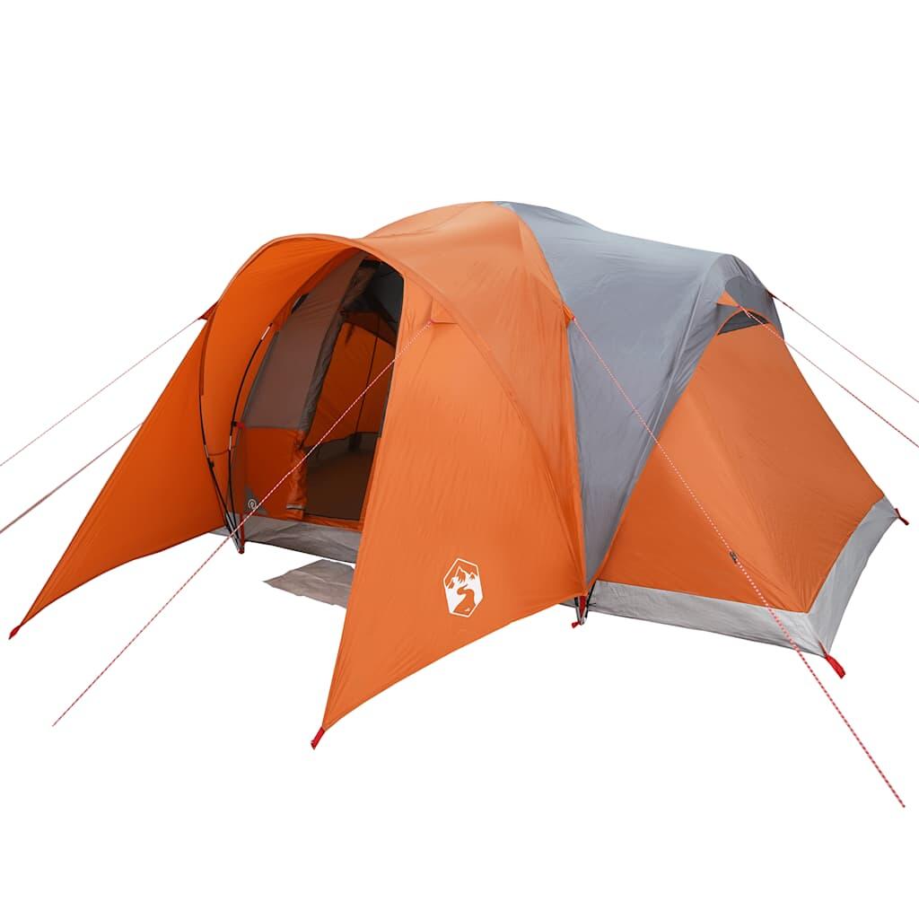 VidaXL Tenda a cupola 6 persone grigio e arancione 4/7