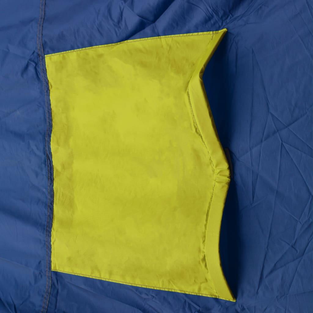 Gran carpa Vidaxl de 9 personas en azul y amarillo 6/7