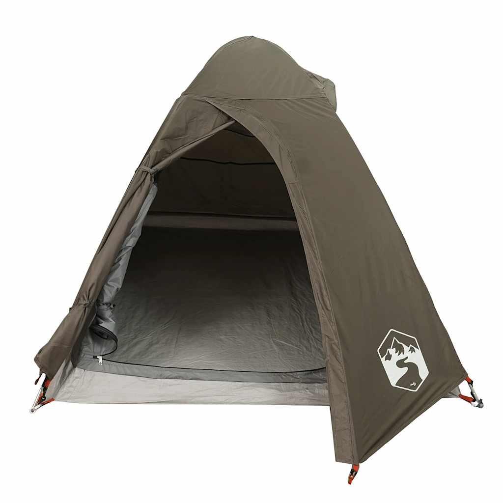 Tenda a cupola VidaXL 2 posti impermeabile marrone 6/7