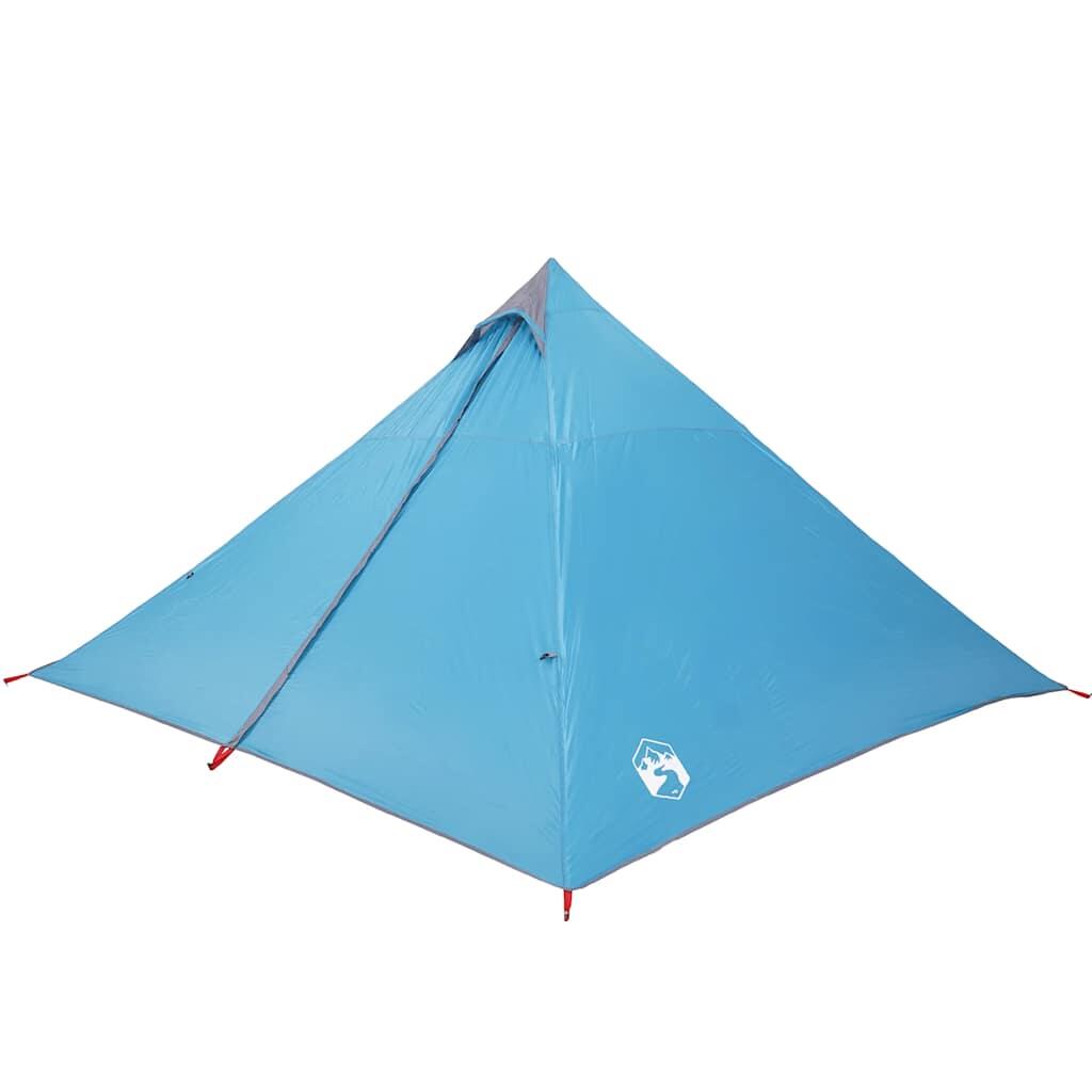 VidaXL 7-Person Waterproof Teepee Tent Blue 4/7