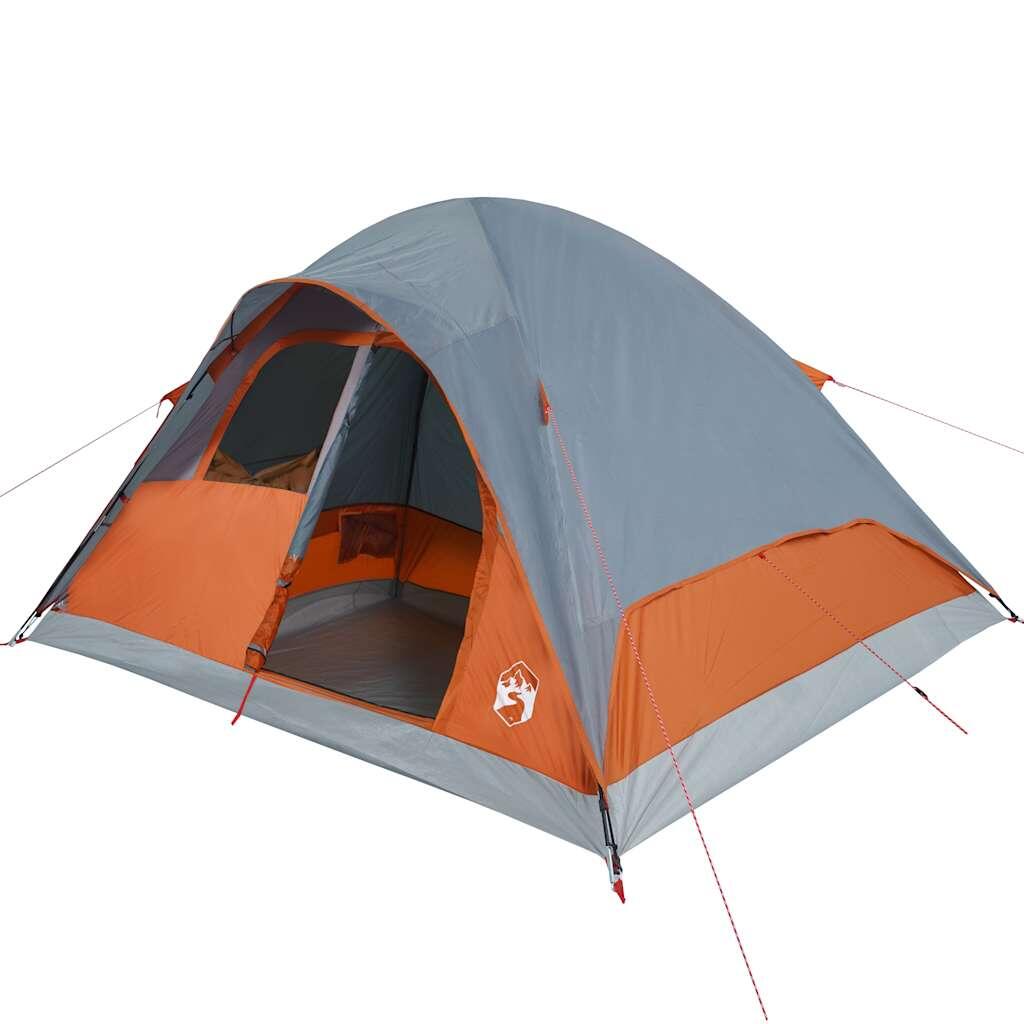 Tente dôme VidaXL 6 personnes imperméable orange 5/7