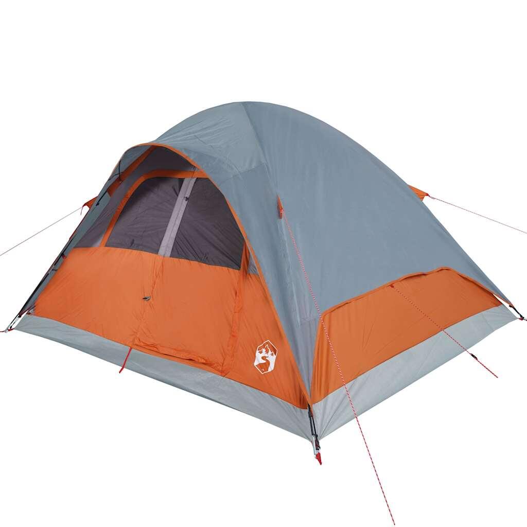Tente dôme VidaXL 6 personnes imperméable orange 4/7