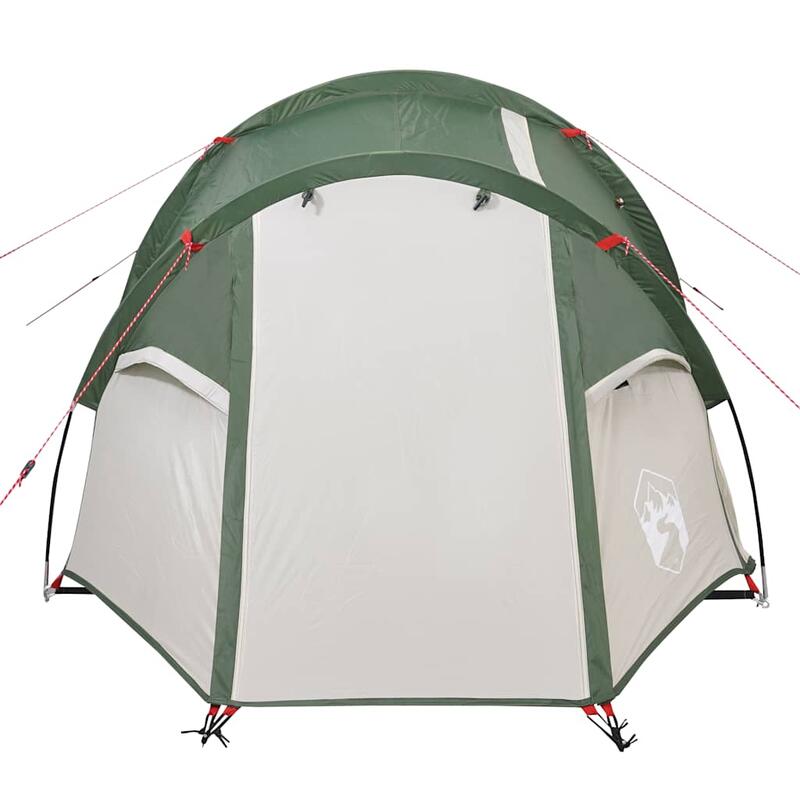 Cort vidaXL ușor verde cu dublu acoperiș pentru camping