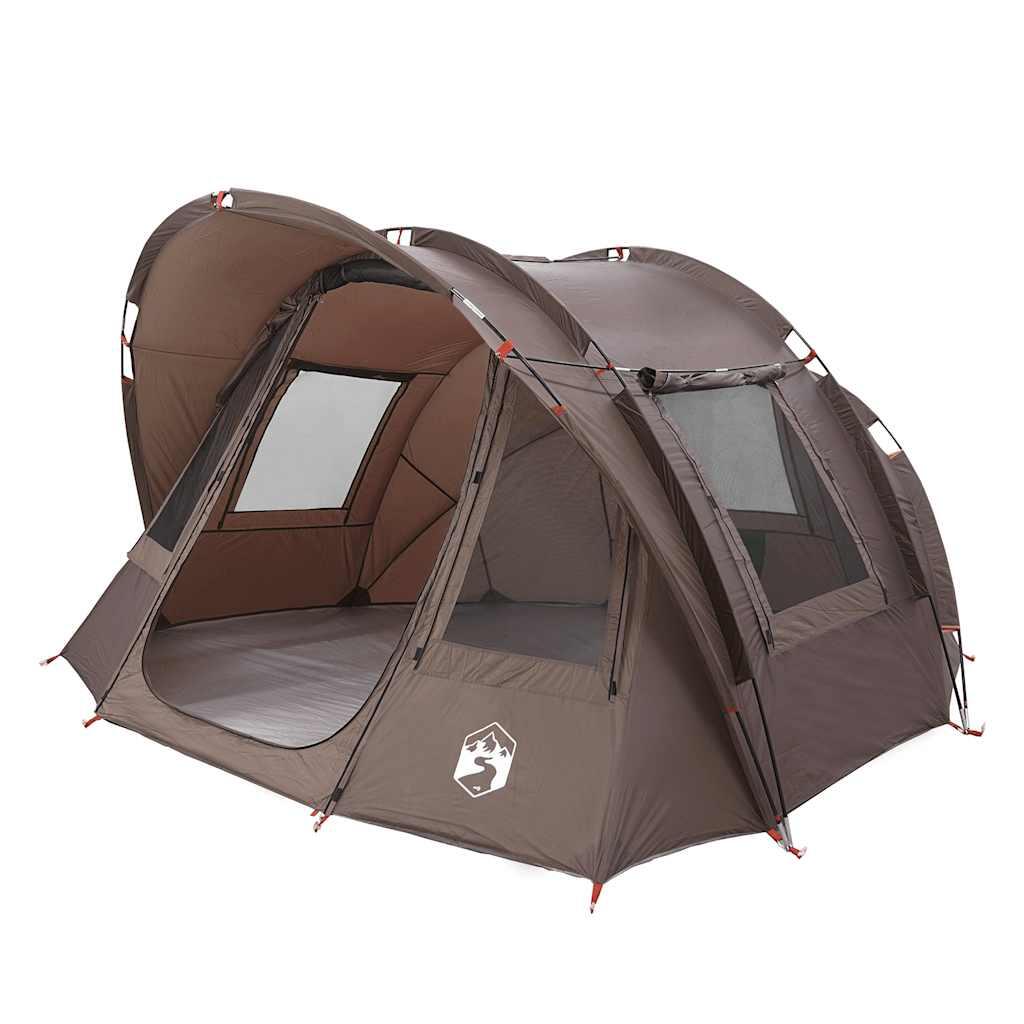 Tenda da pesca impermeabile VidaXL per 2 persone marrone 4/7