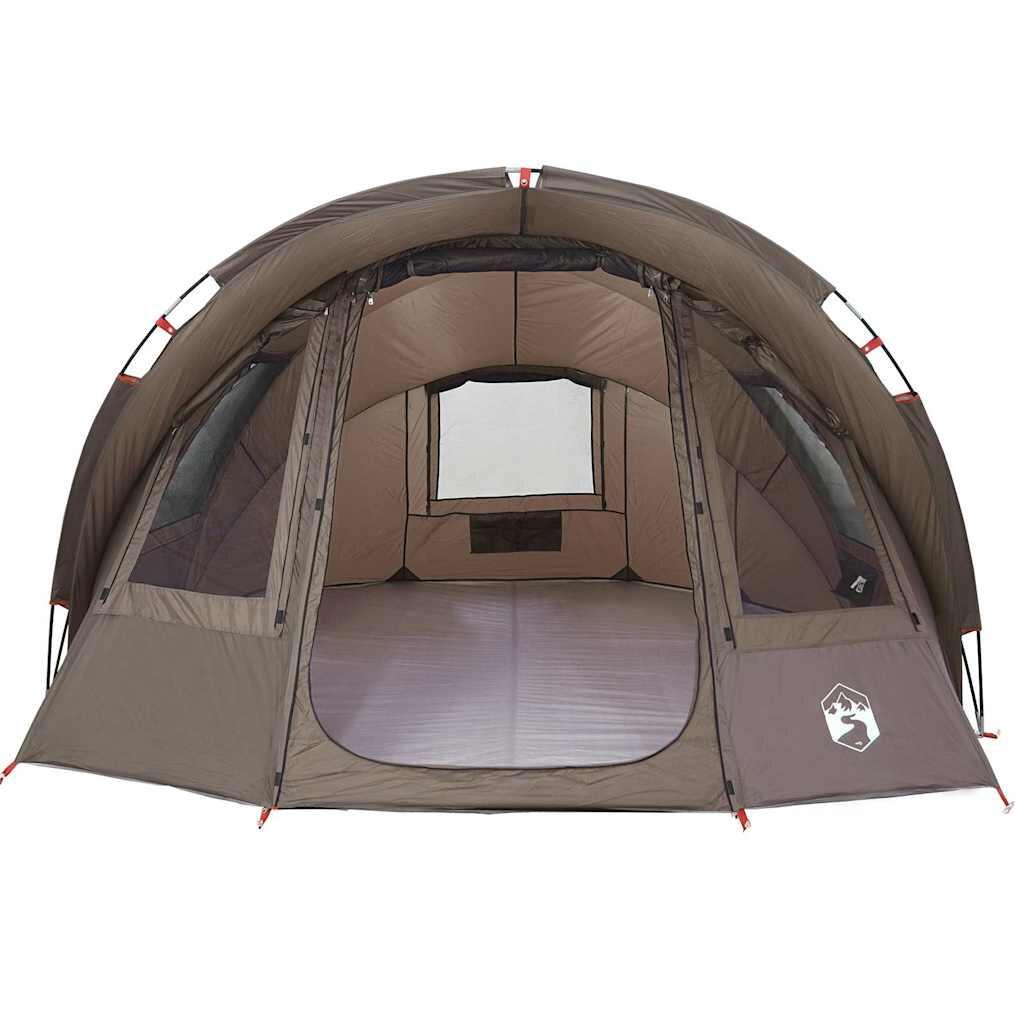 Tenda da pesca impermeabile VidaXL per 2 persone marrone 6/7