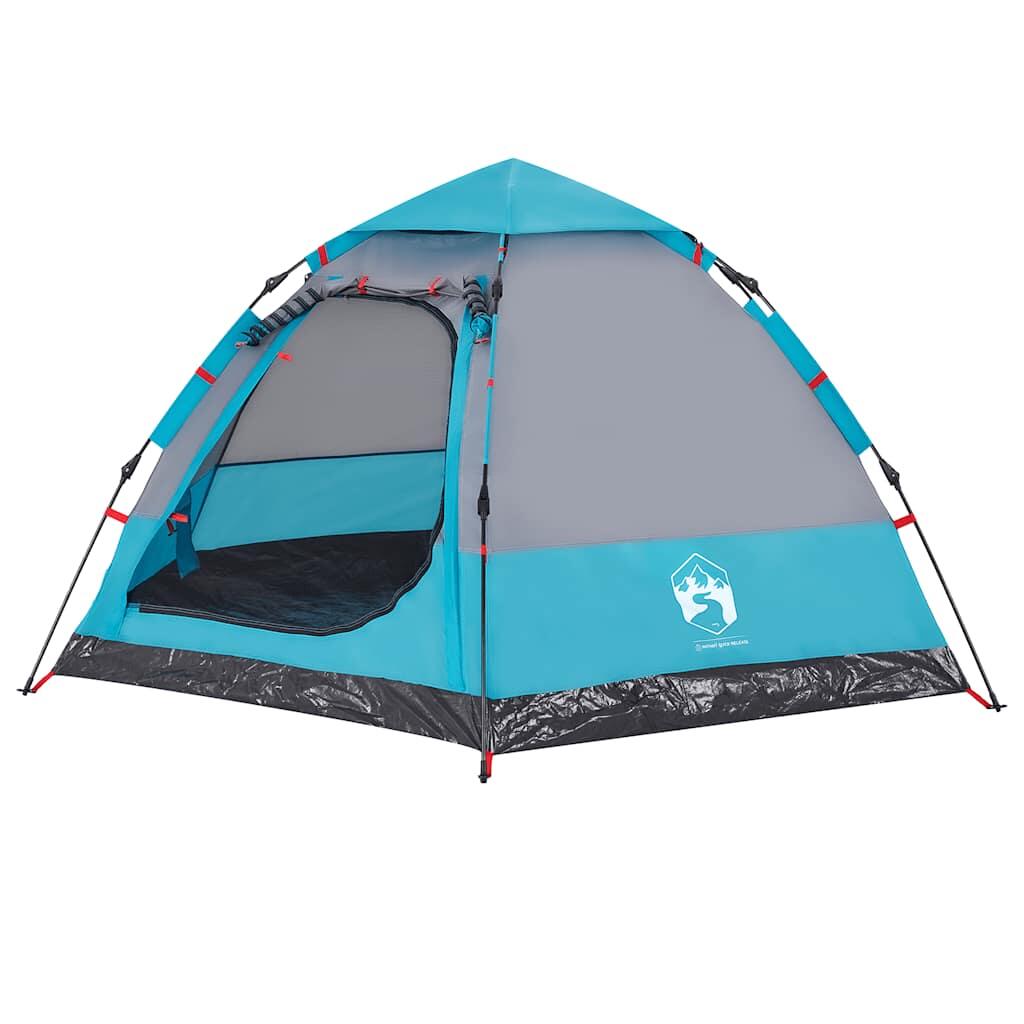 Vidaxl Tente de Camping 4 Personnes avec Système de Libération Rapide - Bleu 4/7