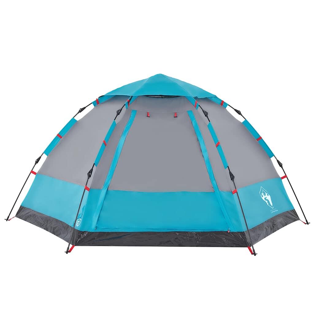 Vidaxl Tente de Camping 4 Personnes avec Système de Libération Rapide - Bleu 6/7