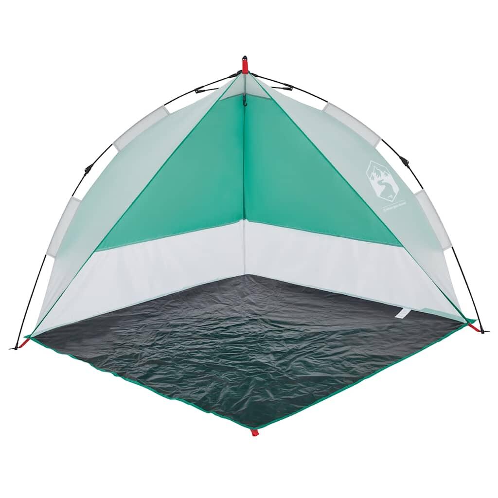 Tente de plage VidaXL imperméable ouverture rapide 205x200 cm vert mer 4/7