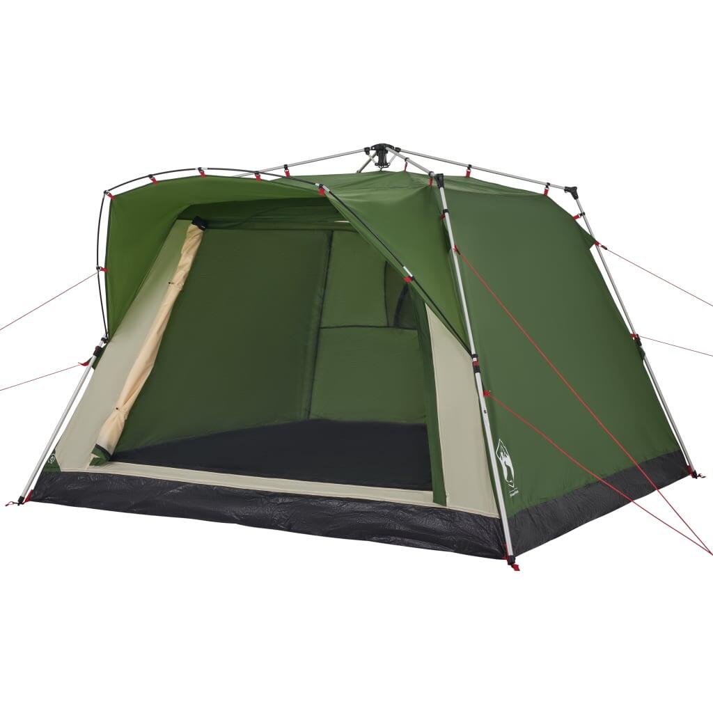 VidaXL 4-Personen Campingzelt mit Schnellverschluss, grün 4/7