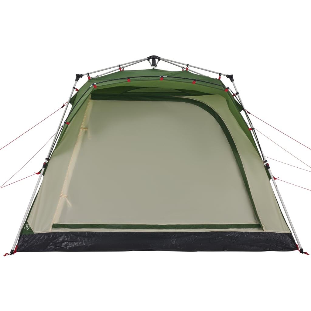 VidaXL 4-Personen Campingzelt mit Schnellverschluss, grün 5/7