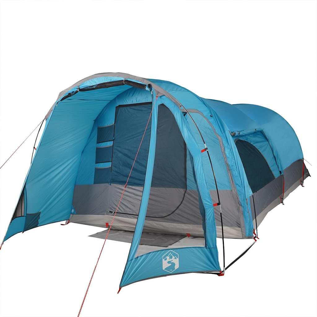 Tienda de túnel Vidaxl para familia de 8 personas - Impermeable en Azul 4/7