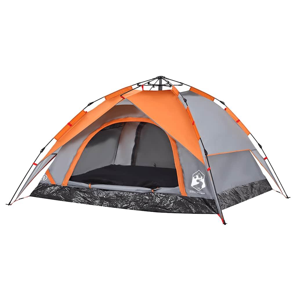 Vidaxl Dome Tent 4 Personne Fast Release Gray et Orange > to translate in French 5/7