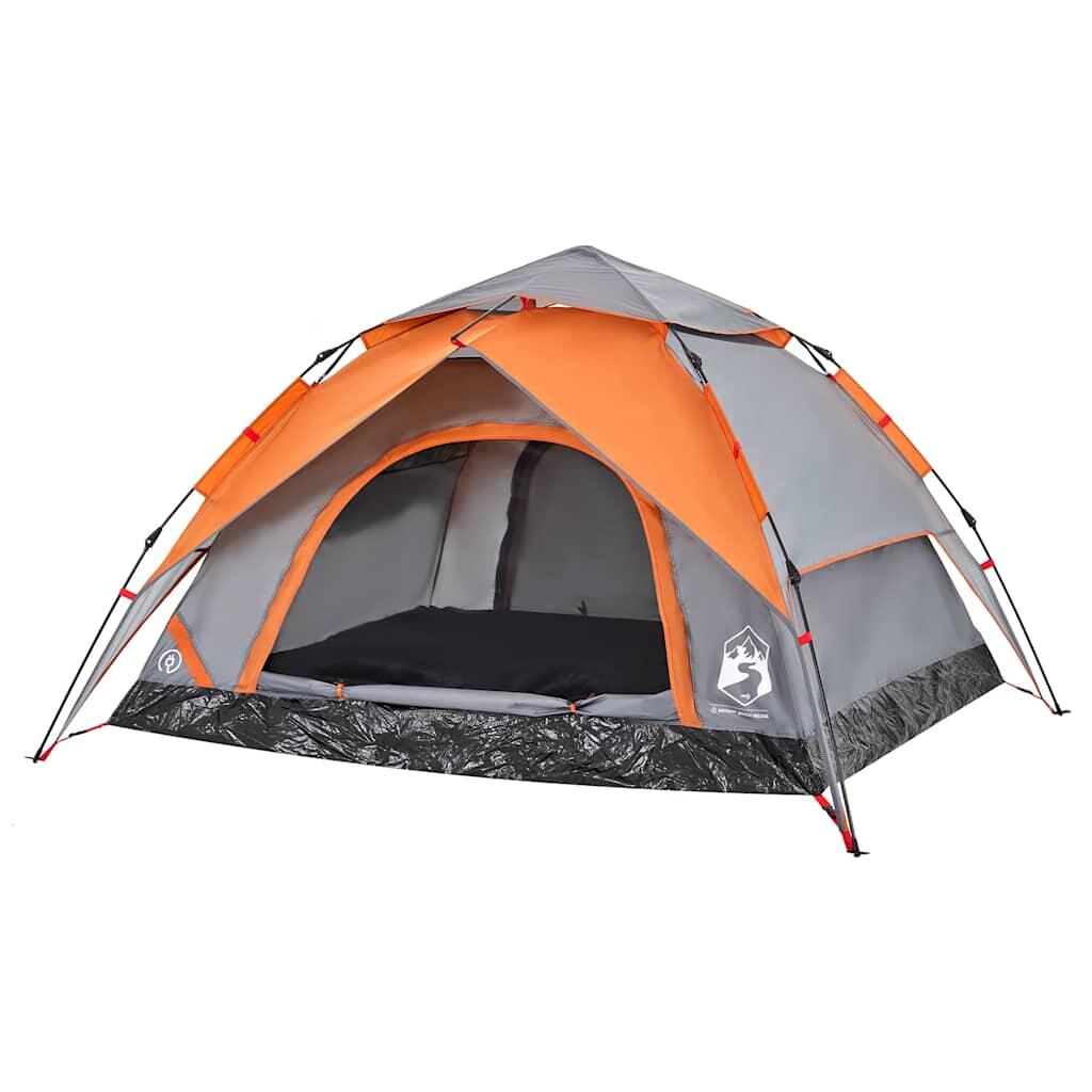 Vidaxl Dome Tent 4 Personne Fast Release Gray et Orange > to translate in French 4/7