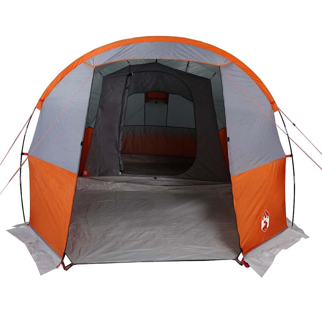 Tente Tunnel Vidaxl Étanche pour 4 Personnes en Gris et Orange 6/7