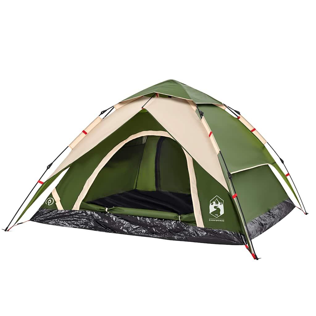 VidaXL Tente dôme 5 personnes ouverture rapide verte 4/7