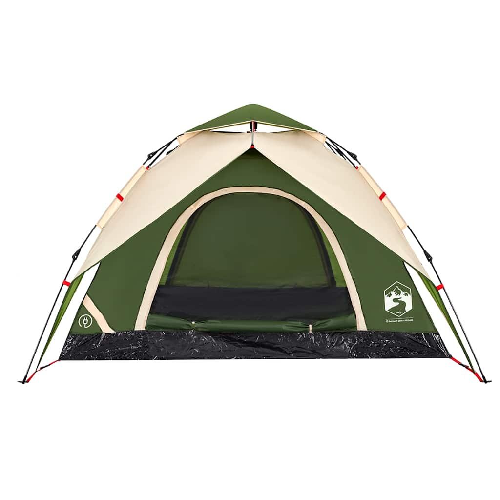 VidaXL Tente dôme 5 personnes ouverture rapide verte 5/7