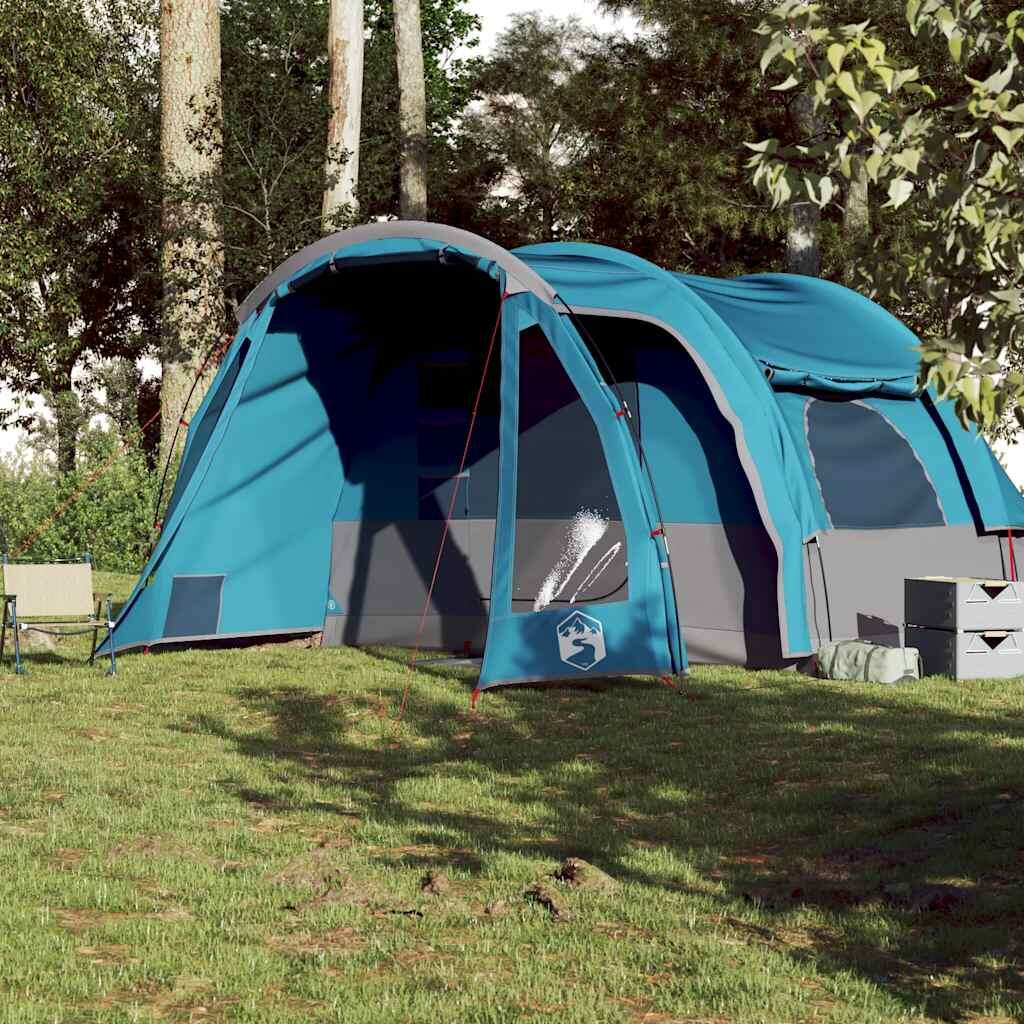 Vidaxl Tente de Camping Étanche 6 Personnes en Bleu 4/7
