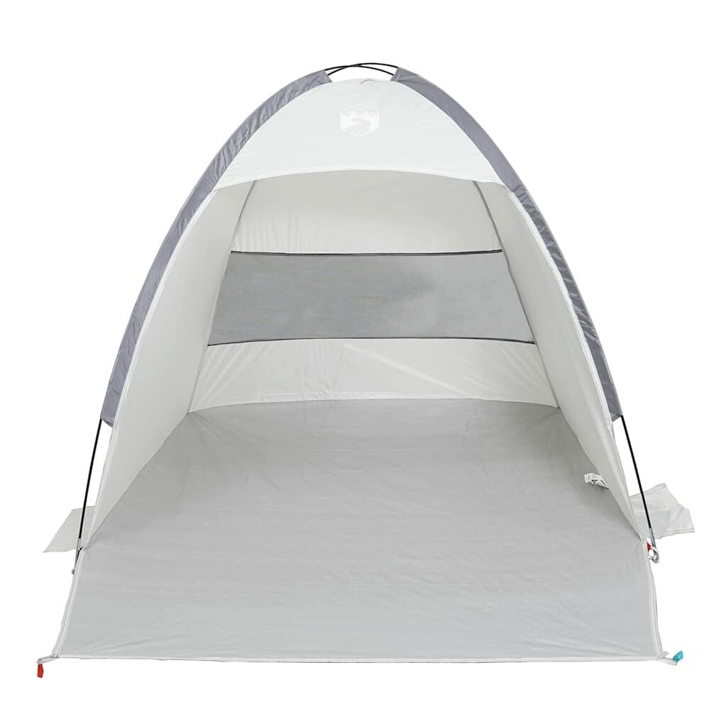 Tenda da spiaggia VidaXL 3 posti impermeabile grigia. 5/7