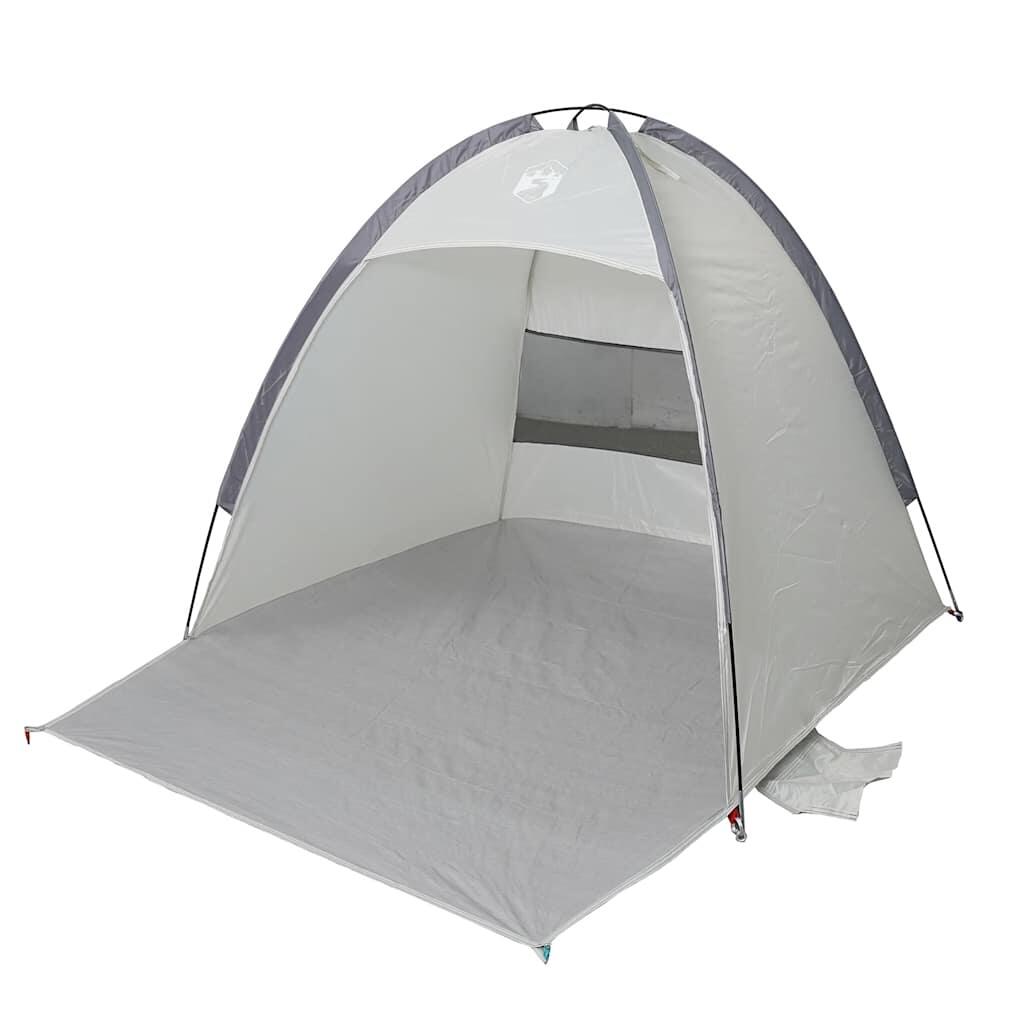 Tenda da spiaggia VidaXL 3 posti impermeabile grigia. 4/7