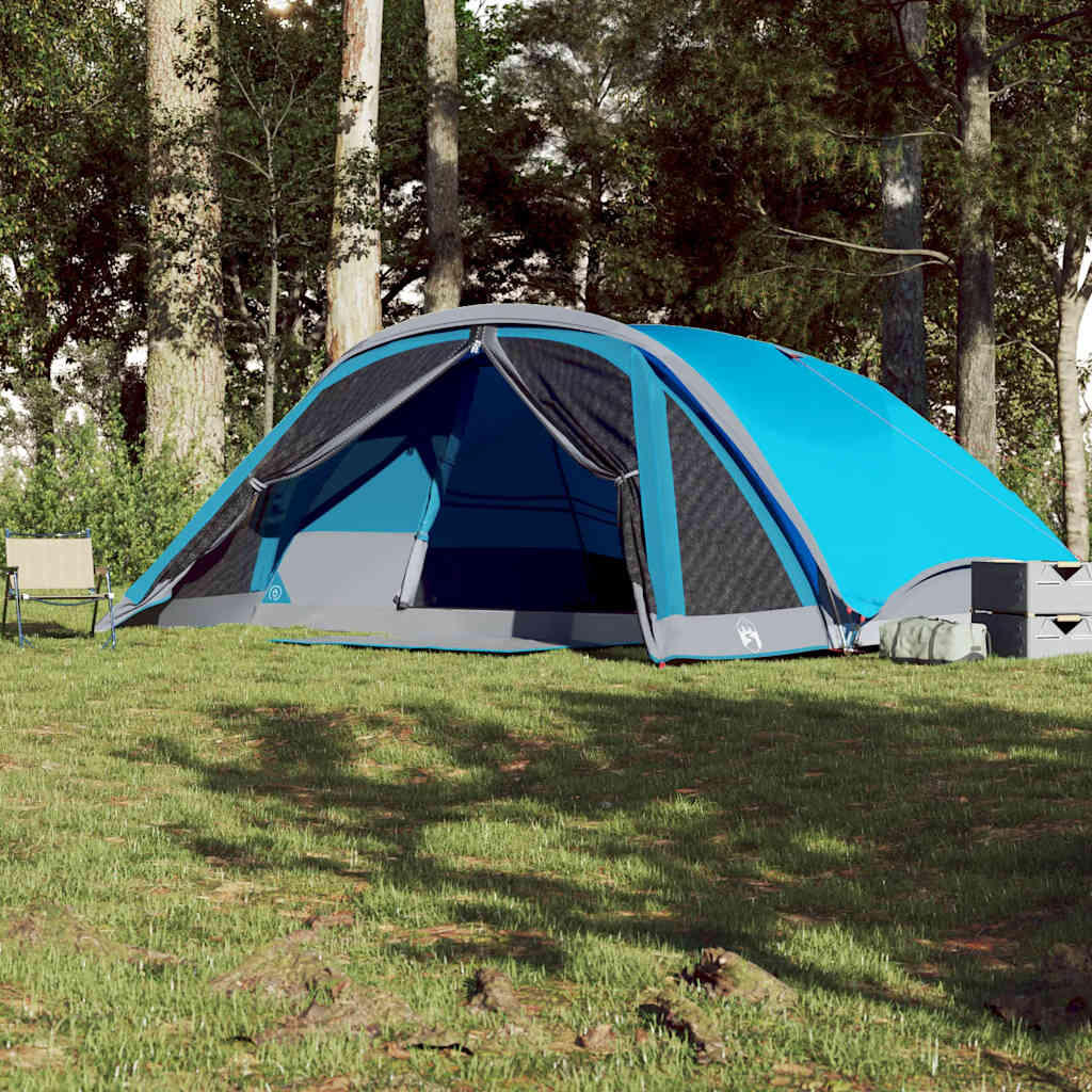 Tente familiale VidaXL 6 personnes étanche bleue 4/7