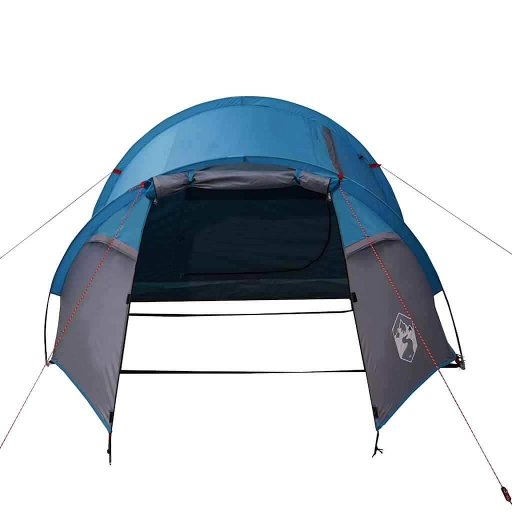 VidaXL 3-Person Tunnel Tent with Living Area Waterproof Blue 5/7