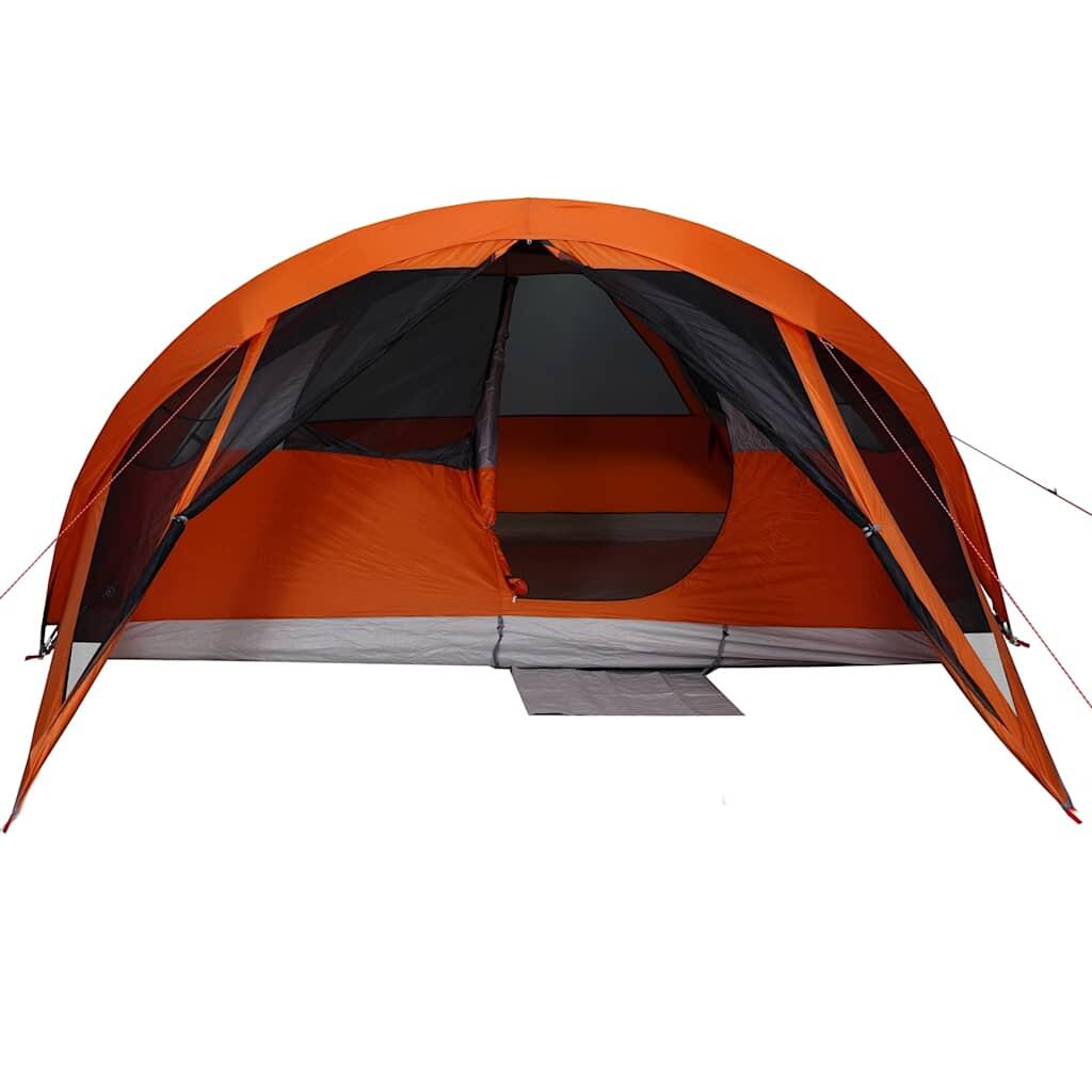 Tente familiale VidaXL étanche 6 personnes gris et orange 6/7