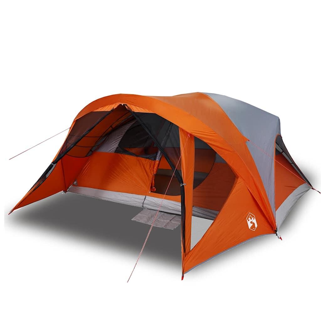 Tente familiale VidaXL étanche 6 personnes gris et orange 4/7