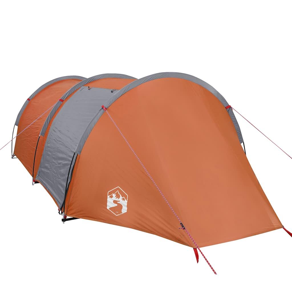 Tente Tunnel Vidaxl 4 Personnes Imperméable en Orange 5/7