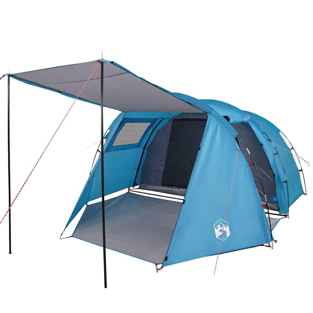 Tente tunnel VidaXL 4 personnes imperméable bleue 4/7