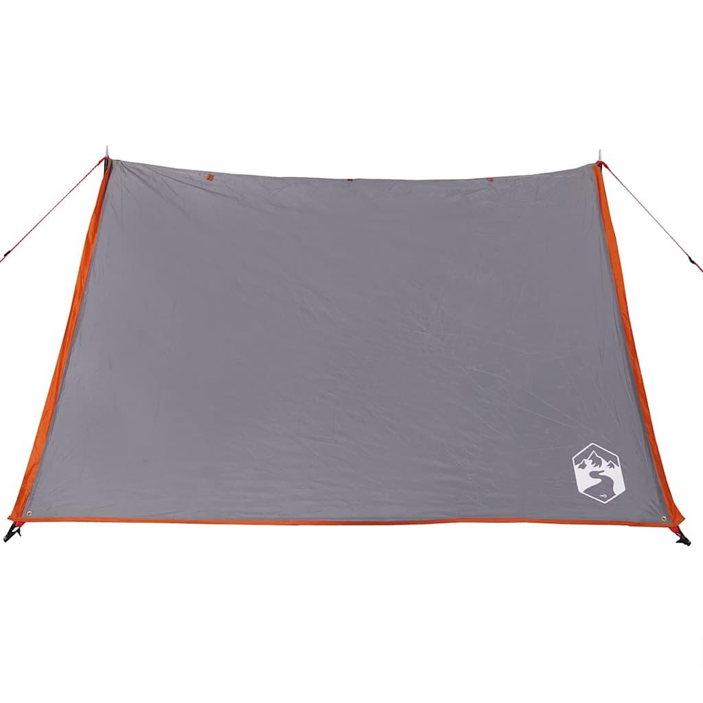 Tente VidaXL 2 personnes imperméable gris et orange 5/7